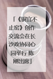 《铜官不止窑》创作交流会在长沙政协同心园举行 陈刚出席