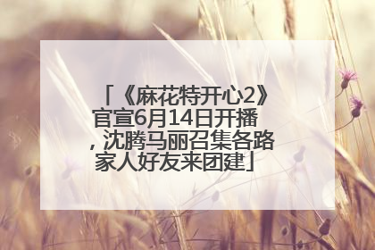 《麻花特开心2》官宣6月14日开播，沈腾马丽召集各路家人好友来团建