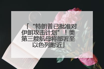 “特朗普已批准对伊朗攻击计划”！美第三艘航母将部署至以色列附近