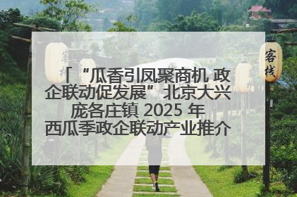 “瓜香引凤聚商机 政企联动促发展”北京大兴庞各庄镇 2025 年西瓜季政企联动产业推介活动圆满举行