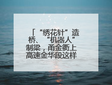 “绣花针”造桥、“机器人”制梁，甬金衢上高速金华段这样“智造”