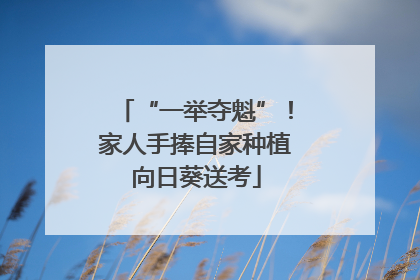 “一举夺魁”！家人手捧自家种植向日葵送考