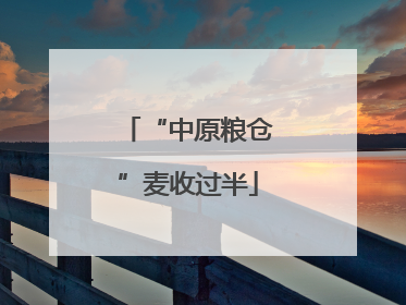 “中原粮仓”麦收过半