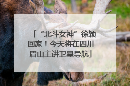 “北斗女神”徐颖回家！今天将在四川眉山主讲卫星导航