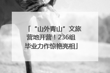 “山外青山”文旅营地开营！236组毕业力作惊艳亮相