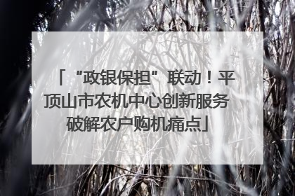 “政银保担”联动！平顶山市农机中心创新服务破解农户购机痛点