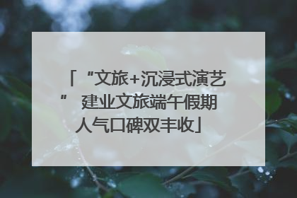 “文旅+沉浸式演艺” 建业文旅端午假期人气口碑双丰收