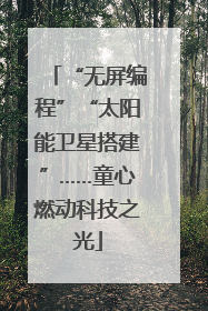 “无屏编程”“太阳能卫星搭建”……童心燃动科技之光