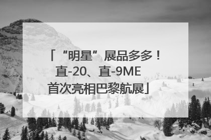 “明星”展品多多！直-20、直-9ME首次亮相巴黎航展