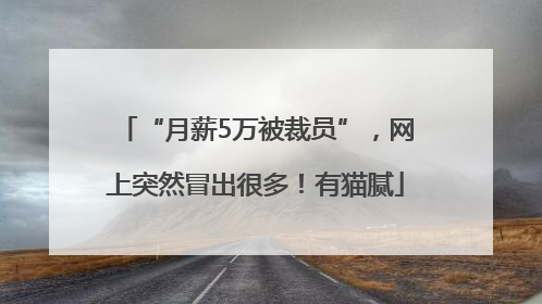“月薪5万被裁员”，网上突然冒出很多！有猫腻