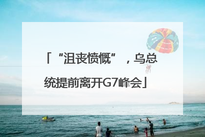 “沮丧愤慨”，乌总统提前离开G7峰会