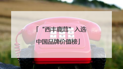 “西丰鹿茸”入选中国品牌价值榜