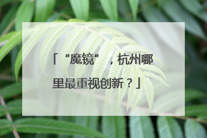 “魔镜”，杭州哪里最重视创新？