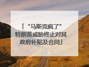 “马斯克疯了” 特朗普威胁终止对其政府补贴及合同