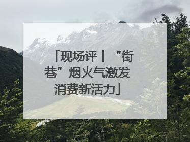 现场评丨“街巷”烟火气激发消费新活力