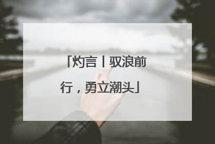 灼言丨驭浪前行，勇立潮头