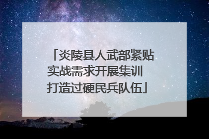 炎陵县人武部紧贴实战需求开展集训 打造过硬民兵队伍