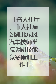 省人社厅、市人社局到湖北东风汽车技师学院调研技能竞赛集训工作