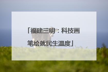 福建三明：科技画笔绘就民生温度
