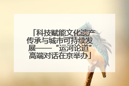 科技赋能文化遗产传承与城市可持续发展——“运河论道”高端对话在京举办