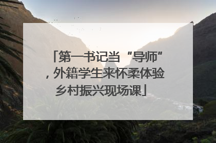 第一书记当“导师”，外籍学生来怀柔体验乡村振兴现场课