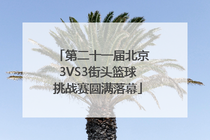 第二十一届北京3VS3街头篮球挑战赛圆满落幕