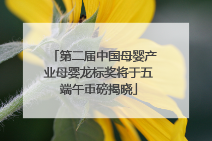 第二届中国母婴产业母婴龙标奖将于五端午重磅揭晓