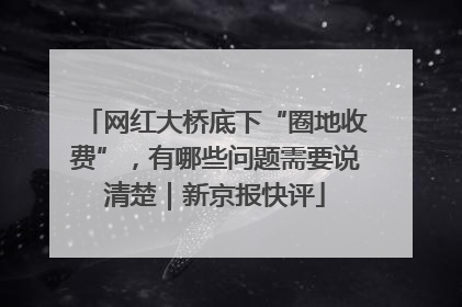 网红大桥底下“圈地收费”，有哪些问题需要说清楚｜新京报快评