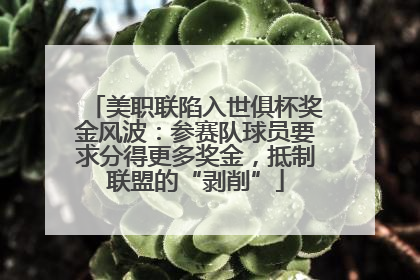 美职联陷入世俱杯奖金风波：参赛队球员要求分得更多奖金，抵制联盟的“剥削”