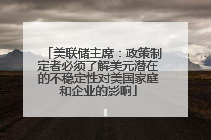 美联储主席：政策制定者必须了解美元潜在的不稳定性对美国家庭和企业的影响