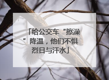 给公交车“擦澡”降温，他们不惧烈日与汗水
