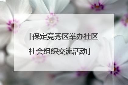 保定竞秀区举办社区社会组织交流活动