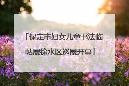 保定市妇女儿童书法临帖展徐水区巡展开幕