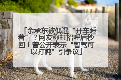 余承东被偶遇“开车睡着”？网友称打招呼后秒回！曾公开表示“智驾可以打盹”引争议