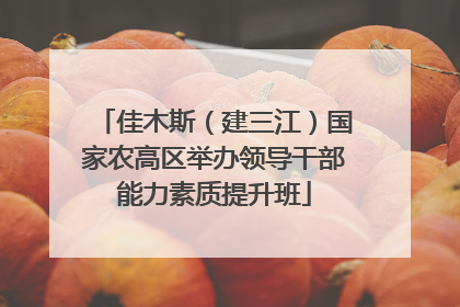 佳木斯（建三江）国家农高区举办领导干部能力素质提升班