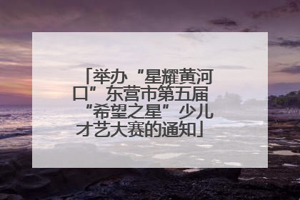 举办“星耀黄河口”东营市第五届“希望之星”少儿才艺大赛的通知