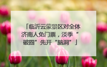 临沂云蒙景区对全体济南人免门票，淡季“破圈”先开“脑洞”
