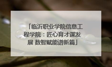 临沂职业学院信息工程学院：匠心育才谋发展 数智赋能谱新篇