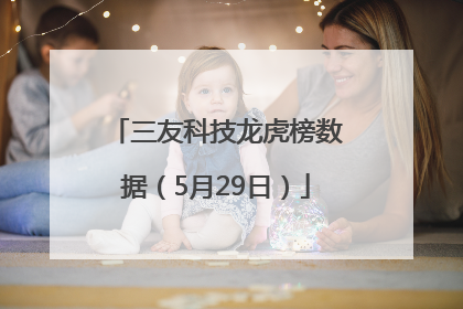 三友科技龙虎榜数据（5月29日）