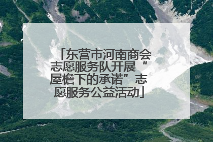 东营市河南商会志愿服务队开展“屋檐下的承诺”志愿服务公益活动