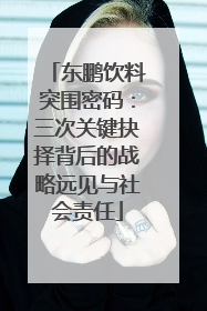 东鹏饮料突围密码：三次关键抉择背后的战略远见与社会责任