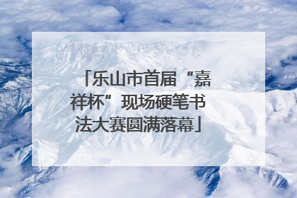 乐山市首届“嘉祥杯”现场硬笔书法大赛圆满落幕