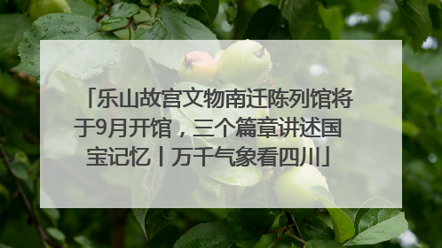 乐山故宫文物南迁陈列馆将于9月开馆，三个篇章讲述国宝记忆丨万千气象看四川