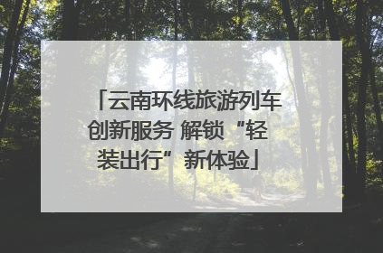 云南环线旅游列车创新服务 解锁“轻装出行”新体验