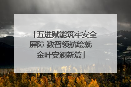 五进赋能筑牢安全屏障 数智领航绘就金叶安澜新篇