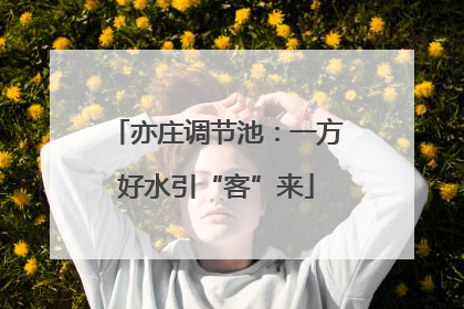 亦庄调节池：一方好水引“客”来