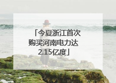 今夏浙江首次购买河南电力达2.15亿度