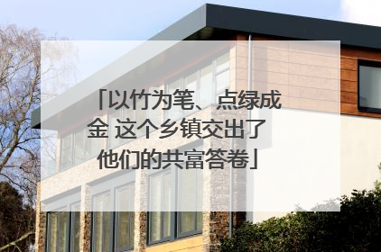 以竹为笔、点绿成金 这个乡镇交出了他们的共富答卷