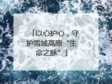 以心护心，守护雪域高原“生命之脉”