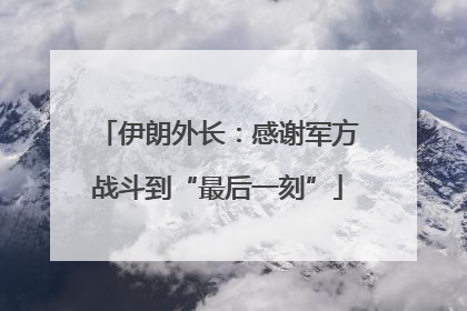 伊朗外长：感谢军方战斗到“最后一刻”